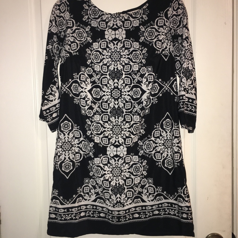 Black and cream dress